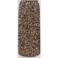 Maxirock BETTY BARCLAY Damen Plisseerock mit Gummizug - Damen Rock in Schwarz/Beige, figurumspielend mit elegantem Plissee-Faltenlook und bequemen Gummizug – ideal für einen modernen Freizeitstil.