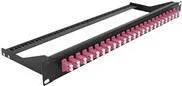 Delock Patch Panel LC Duplex MM X 24 - Rack montierbar 1U - Netzkabel & Steckverbinder - Robustes 1U Patch Panel für effiziente Netzwerkinstallationen, ideal für Unternehmen und Heimnetzwerke.