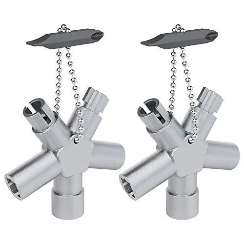 ABSINA Universalschlüssel mit 6 Profile 2er Pack