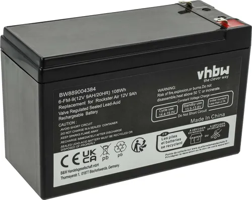 vhbw Akku kompatibel mit Portalac PX12090, TPH12100 USV (9000 mAh, 12 V, AGM)