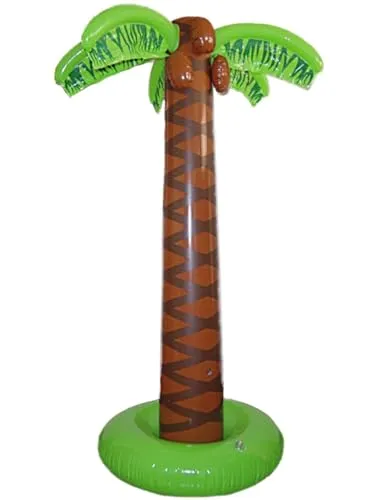 Palme aufblasbare Deko Hawaii Sommerparty - 165 cm hohe, grün-braune Palme, perfekte Dekoration für Ihre Sommerparty, einfach aufzublasen und wiederverwendbar