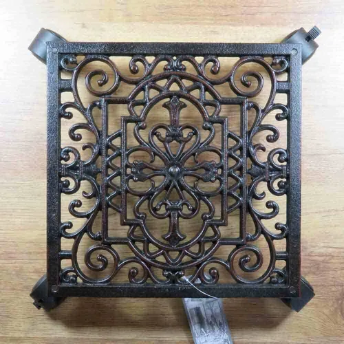 Esschert Design Pflanzenroller - Antik Stil, quadratisch 30x30 cm - Gefäßroller aus hochwertigem Material, mit toller Optik und hervorragender Qualität. Sehr stabil und individuell einsetzbar für Ihre Pflanzen.