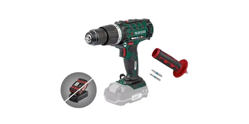 PARKSIDE 20 V 3in1 Akku-Schlagbohrschrauber PSBSA 20-Li C3 - Akkuschrauber mit 20 V und 45 Nm Drehmoment, ideal für vielseitige Anwendungen in Heim und Garten, inklusive Zusatzgriff für optimalen Halt.