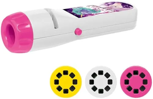 Playtastic Motiv-Taschenlampe: Projektor-Taschenlampe für Kinder, 24 Bilder, 3 Bildscheiben, Einhorn (Kinder Projektionsspielzeug, Kinderspielzeug)