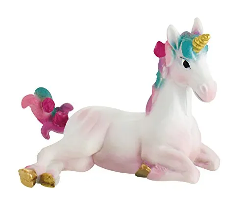 Bullyland 75572 - Spielfigur Weißes Einhorn Fohlen, ca. 4,9 cm, detailgetreu, PVC-frei, ideal als kleines Geschenk für Kinder ab 3 Jahren