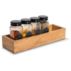 Creative Deco Tablett Holzbox Aufbewahrungsbox, Holzkiste Klein Ordnungsbox Organizer Box 9 cm x 28 cm x 5 cm