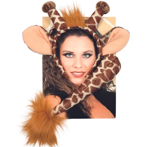 Giraffenkostüm Set mit Haarreifen Ohren Schwanz für Karneval Mottoparty
