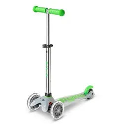 Scooter Mini MICRO DELUXE FLUX LED neon green - MMD201 - Roller / Kickboards - Der Mini Micro Deluxe FLUX mit LED-Rädern sorgt für leuchtenden Fahrspaß und ist perfekt für Kinder.