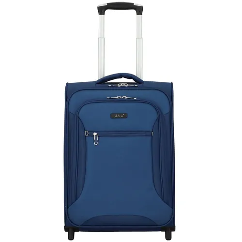 D&N Travel Line 6404 Koffer, 49 cm, 32L, blau - Handgepäck Trolley 49 cm mit leichtlaufenden Rollen und arretierbarem Teleskopgestänge, ideal für stressfreies Reisen mit optimaler Innenausstattung.