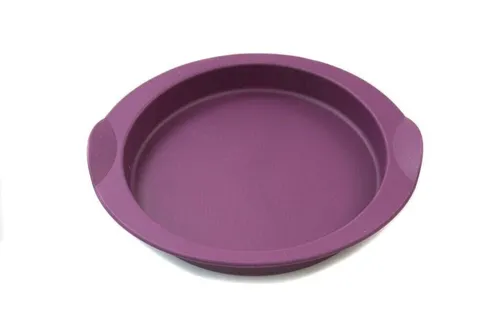 TUPPERWARE Backen Silikonform Glatte Runde lila klein 16 cm von Tupperware