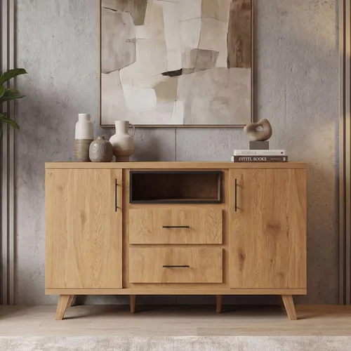 Wohnling Sideboard Eiche Dekor 150cm