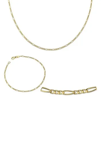 Firetti Ketten und Armband Set Multipack Schmuck Geschenk Gold 333 Halskette Armkette Figarokette (Set, 2-tlg)