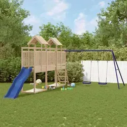vidaXL Spielturm Massivholz Kiefer mit Rutsche