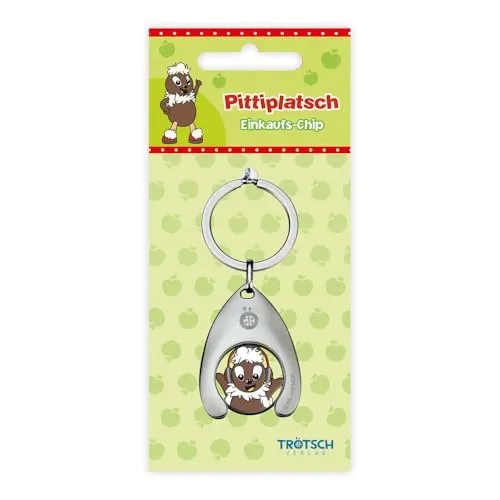 Trötsch Unser Sandmännchen Einkaufschip Pittiplatsch mit Kopfhörern: Einkaufswagenchip Schlüsselanhänger