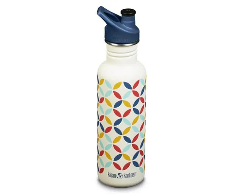 Klean Kanteen Classic Trinkflasche Retro-Punkt 800 ml - Trinkflasche aus hochwertigem 18/8 Edelstahl, spülmaschinengeeignet und ideal für unterwegs. Mit einem Durchmesser von 44 mm und einem ansprechenden Retro-Design.