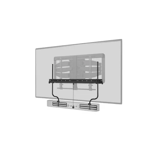 Sanus SASB1-B1 Soundbar-Wandhalterung für TV, Schwarz - Lautsprecherwandhalterung für eine nahtlose Integration Ihrer Soundbar mit Fernsehern, einfache Installation ohne Bohren und 5 Jahre Herstellergarantie.