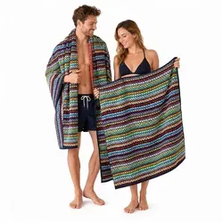 Betz Badetuch XXL 100% Baumwolle Karo BUNT 80x200cm von Betz