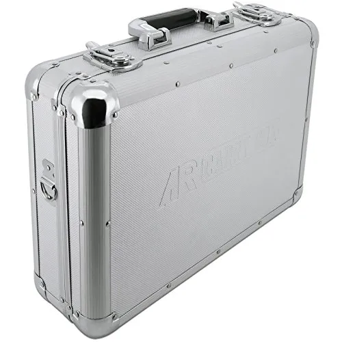 ECI Tools Aluminium Werkzeugkoffer Silber mit herausnehmbarem Werkzeughalter - Robuster Werkzeugkoffer aus Aluminium mit individuell anpassbarer Fächereinteilung und viel Stauraum, ideal für sicheren Transport von Werkzeug und mehr.