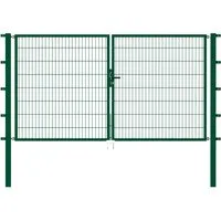 ALBERTS Flexo Doppeltor 400 x 100 cm - Gartentor aus robustem Metall, inkl. Pfosten, ideal für sicheren Zugang und stilvollen Zaunabschluss in Ihrem Garten.