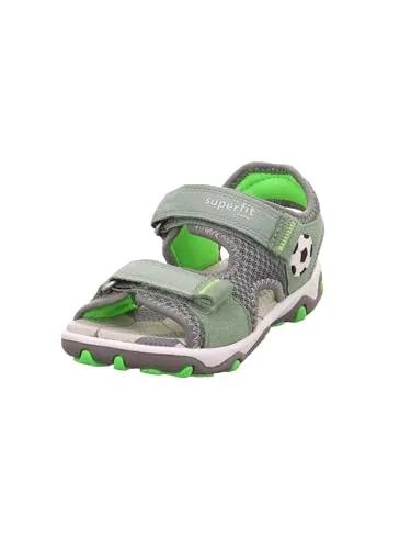 Superfit Mike 3.0 Sandale in hellgrün/hellgrau (7500) 33 - Wanderschuhe für Kinder, ideal für Freizeit und Camping. Die atmungsaktive Sandale bietet optimalen Halt durch 2 Klettverschlüsse und sorgt mit der chromfrei gegerbten Lederinnensohle für ein angenehmes Fußklima.