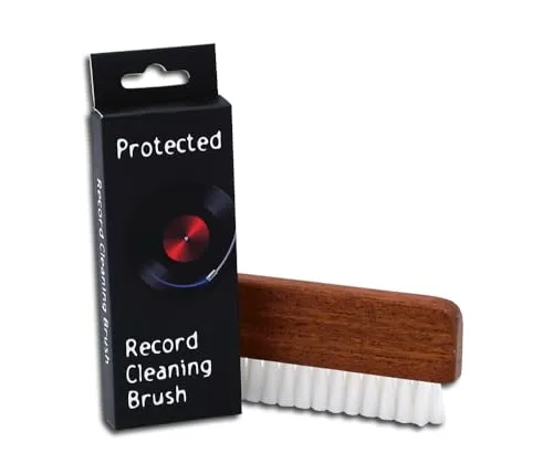 Protected Schallplatten Bürste mit Holzgriff