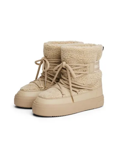 Tommy Hilfiger FAUX SHEARLING SNOWBOOT Winterboots, Winterstiefelette, Outdoorschuh mit aufgesetzter Schnürung