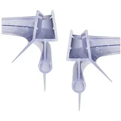 WITEN&NOCK Duschdichtung 2x gebogen - Sanitärinstallation, langlebige PVC-Dichtungen für eine optimale Abdichtung in Rundduschen, inklusive 2 Stück mit verlängerter Lippe für perfekte Passform.