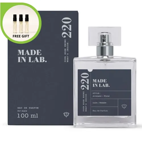 MADE IN LAB 220 MEN Eau de Parfum 100ml für Herren Aromatisch, Blumig EDP