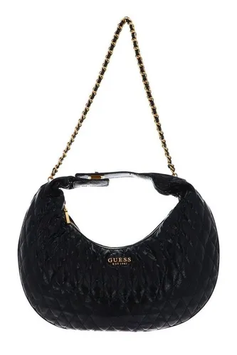 Guess Schultertasche Dema schwarz - Elegante Handtasche in schwarzer Schlangenlederoptik, ideal für jeden Anlass. Mit praktischem Schulterriemen und stilvollem Design.