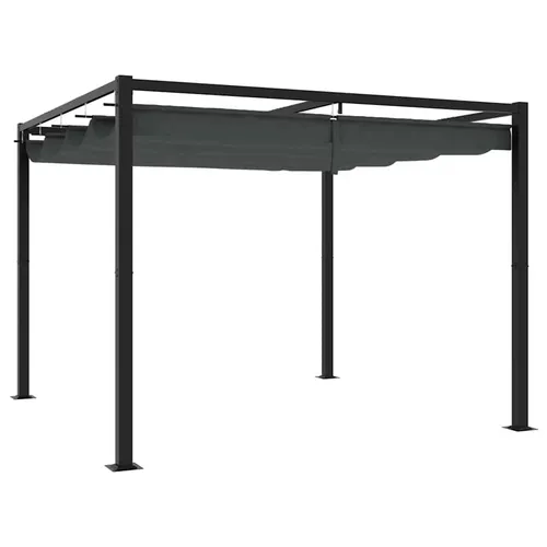vidaXL Gartenpavillon mit Ausziehbarem Dach Anthrazit 3x3 m - Genießen Sie entspannte Stunden im Freien mit unserem stabilen Gartenpavillon! Der rostfreie Stahlrahmen sorgt für Langlebigkeit, während das einziehbare Dach optimalen Schatten bietet. Ideal für Familienfeiern oder gesellige Abende!