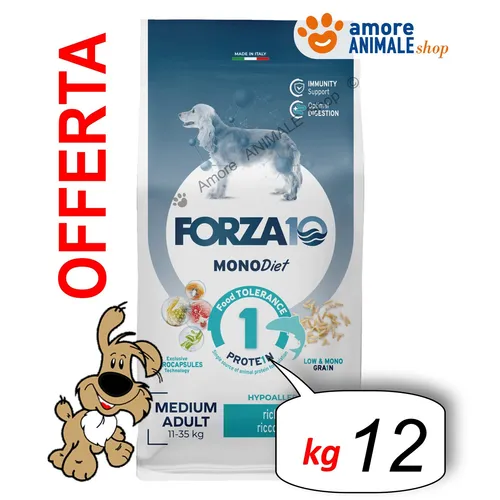 Forza10 Hund Monodiet → Fisch - Mittel Adult - 12 KG - Kroketten Hunde, Hunde