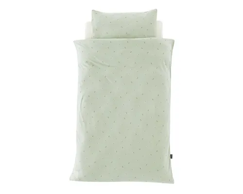 Träumeland Bettwäsche Jersey Fiore grün 100/135 + 40/60 cm - Bettwäsche aus 100 % Baumwolle, sorgt für einen angenehmen Schlaf und ist perfekt für Kinderzimmer.