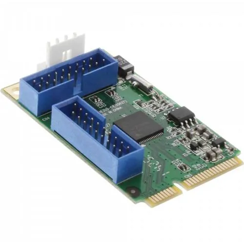 InLine USB-Adapter PCIe 2.0 Mini Card - 4x USB 3.0 intern - USB-Controller mit 4 USB 3.0 Anschlüssen für hohe Datenübertragungsraten, ideal für den Ausbau Ihres PCs.