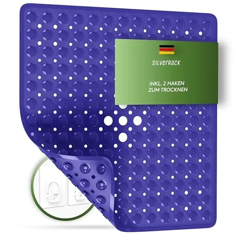 SilverRack Duschmatte rutschfest 53x53 cm (Lila) in lila von SilverRack