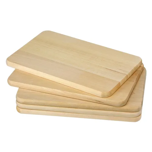 Frühstücksbrett 5er Set Maße: ca. 21,5 x 13,5 x 1cm helles Plantagen-Holz neu