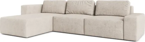 AX Living Ecksofa Creme 6-Sitzer