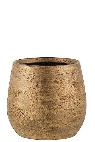 J-Line Blumentopf Unregelmäßig Rau in gold von J-Line