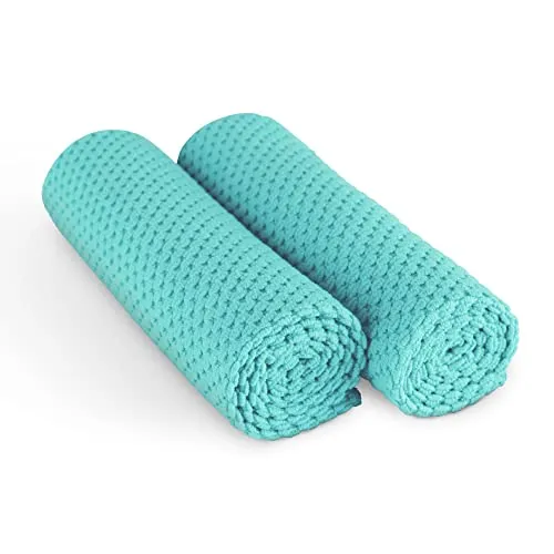 Bestlivings Premium Geschirrtuch 300g/m² - Microsensation - 60x40cm (Türkis / 4er Pack) Reinigungstücher Mikrofasertuch - super saugfähige Küchentücher