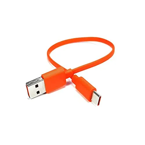 Adhiper USB C Ladekabel für JBL Flip 5 & 6, Charge 5 & 4, Go 3 & 4, Xtreme 3, Pulse 4 & 5, Link Portable Lautsprecher und 760NC, 720BT, Wave Reihe Ohrhörer, Ersatz Typ C Schnellladekabel (25cm/Orange)