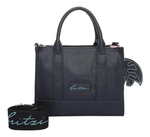 Fritzi aus Preussen Damen Eco Square Blue Cross - Umhängetasche mit abnehmbarem Anhänger, nachhaltig und stylisch für jede Gelegenheit