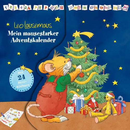 Leo Lausemaus - Mein mausestarker Adventskalender - Adventskalender mit 24 Minibüchern für Kinder ab 3 Jahren, fördert die Leselust und macht die Vorweihnachtszeit spannend und lehrreich.