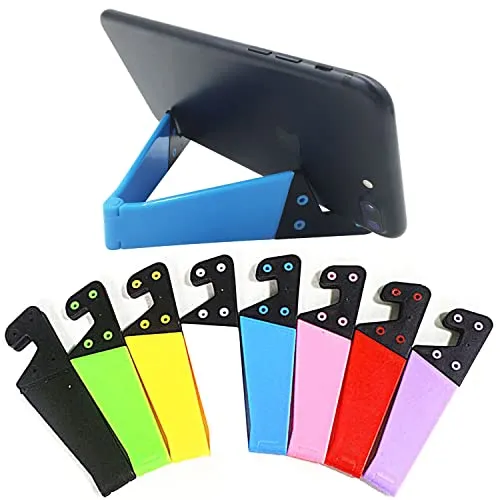 VOVIGGOL Handyhalterung Tisch 8st, V-Modell im Taschenformat Faltbar Handy Ständer für Tablet Halter, Handyhalter Smartphone Ständer für iPad, Tablet, Handy, Kindle (Zufällige 8 Farben)