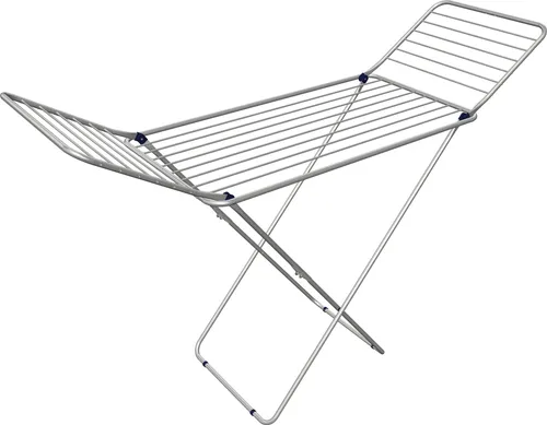 Gimi Alucom Wäscheständer - Faltbar und Rutschfest - Wäscheständer aus Aluminium und Stahl mit 20 m Trockenlänge, rutschfesten Stangen und kompaktem Design - ideal für platzsparendes Trocknen.