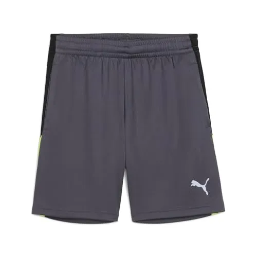 PUMA Unisex-Kinder IndividualLIGA Training Shorts 2 Jr (Open Pockets) Gestrickte Shorts, Galactic Gray-Yellow Alert,