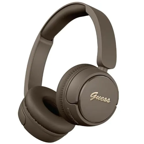 CG MOBILE Guess Bluetooth 5.3 On-Ear-Kopfhörer mit metallischem Logo (Braun)