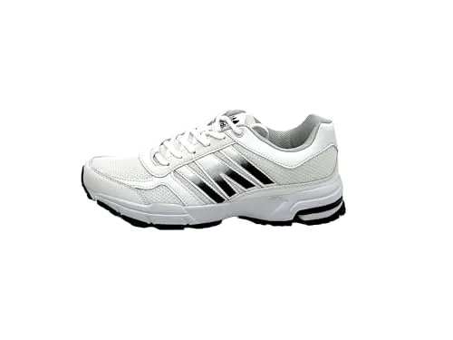 Ablovo® Herren Damen Sneaker Sportschuhe Laufschuhe Turnschuhe Runners 36-47 (Weiß-Schwarz, EU Schuhgrößensystem, Jugendliche, Herren, Numerisch, M, 39)