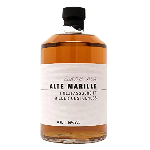 Grafschaft Mark Alte Marille Schnaps 1 x 0,7 L - Milder Obstbrand - Liköre – Edler Marillenschnaps, im Eichenfass gereift für vollfruchtiges Aroma von Aprikosen und ausgezeichnet mit Gold. Ideal als Digestif oder Geschenk.
