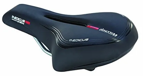 Wittkop Trekking-Sattel mit Geleinlage - Fahrradsattel mit elastomerdämpfung und 5 Zonen für hohen Komfort – ideal für lange Radtouren, druckentlastend und gesundheitsschonend.