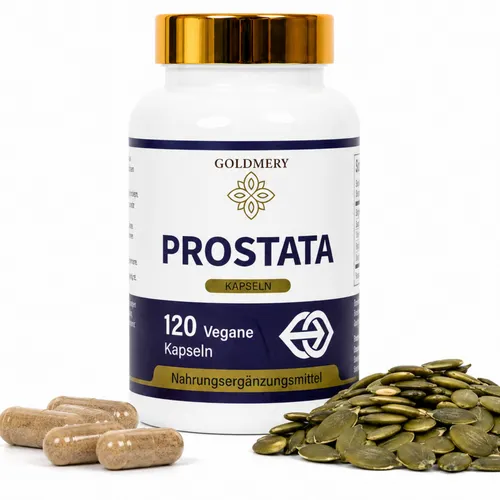 Prostata Kapseln Hochdosiert – 120 Vegane mit Kürbiskern Extrakt,Saw Palmetto