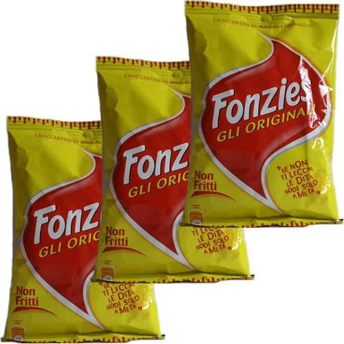 3x Fonzies Gli Originali 'Maissnack mit Käsegeschmack', 100 g